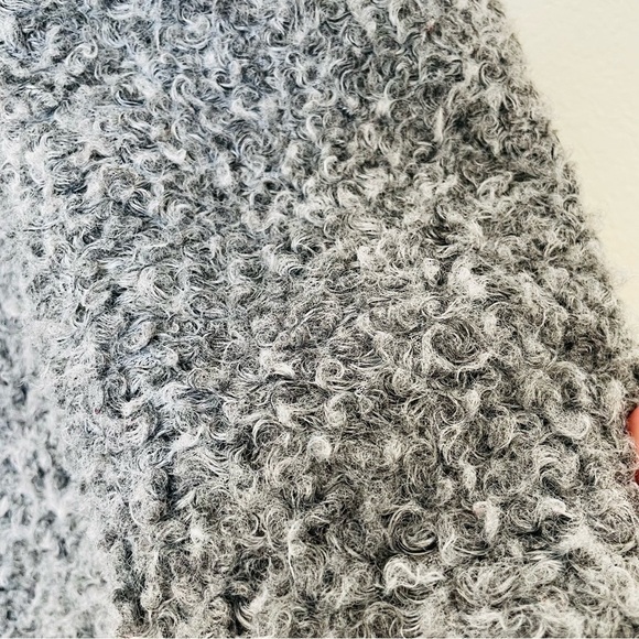 Worthington woman’s down coat size XXL gray one button long warm sheep texture - Picture 9 of 10